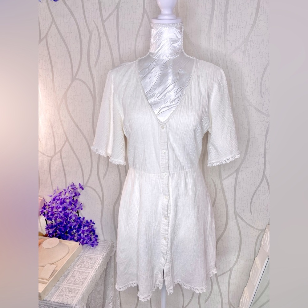 ๐ท Lush ๐ท Cream Off White Linen Dress